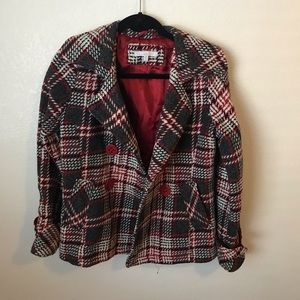 Plaid Charlotte Russe Peacoat. (M)